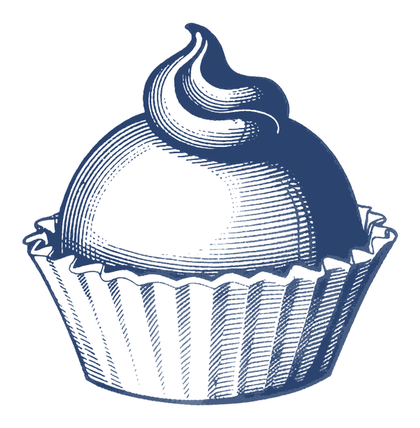 Engraving of a chocolate praline turning in a paper cup